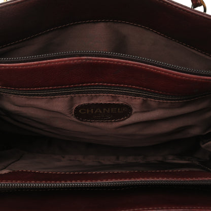 Chanel Calfskin Flap Shoulder Bag Burgundy 4 of 4