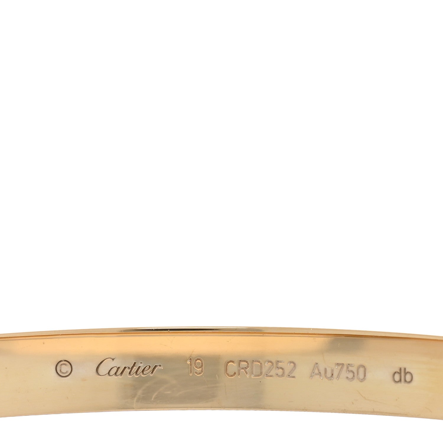 Cartier 18K Yellow Gold LOVE Bracelet 19 3 of 7
