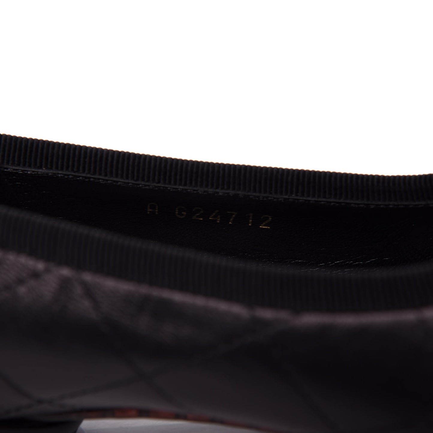 Lambskin Quilted Cambon Ballerina Flats 35.5 Black