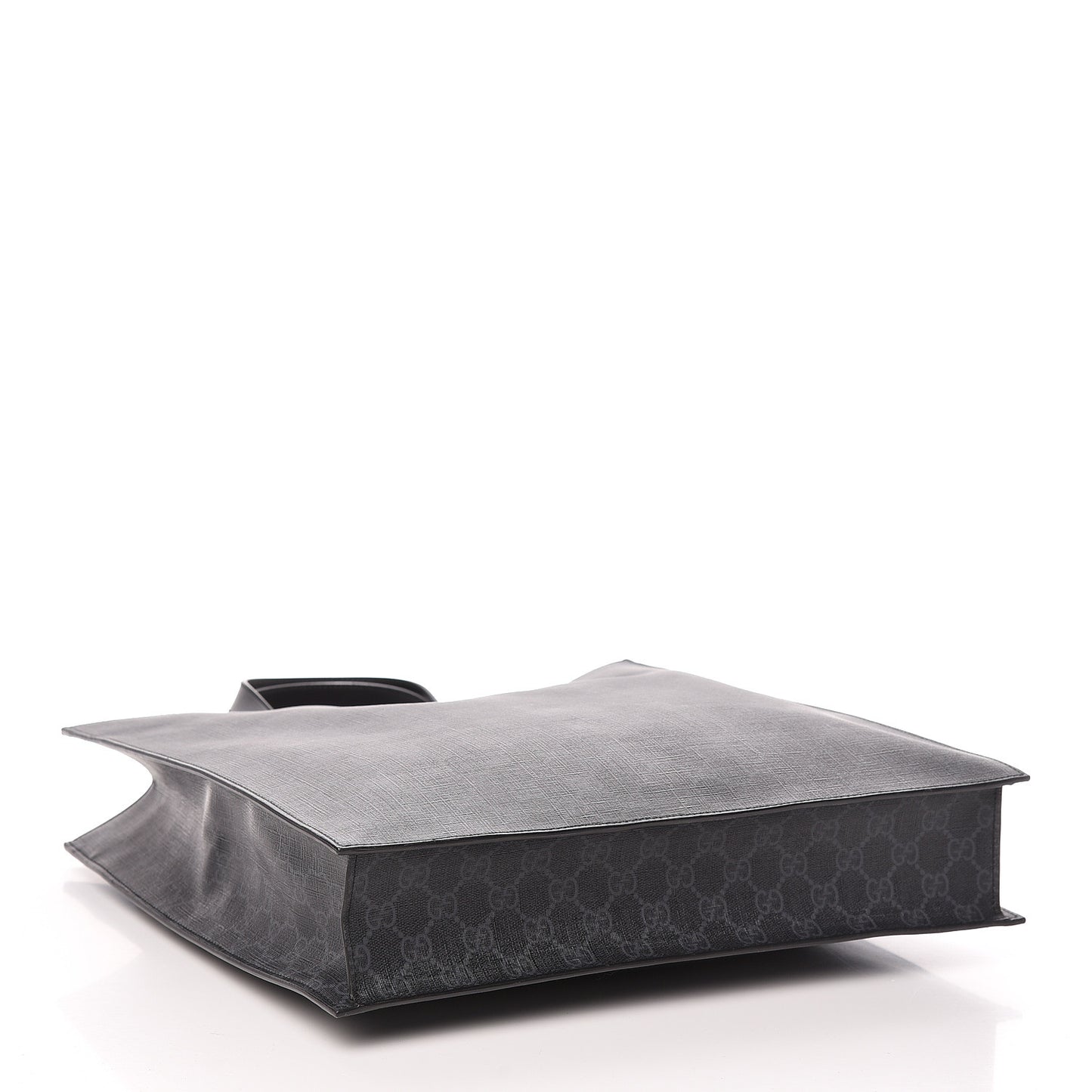 Soft GG Supreme Monogram Appia Calfskin Web Vertical Tote Black