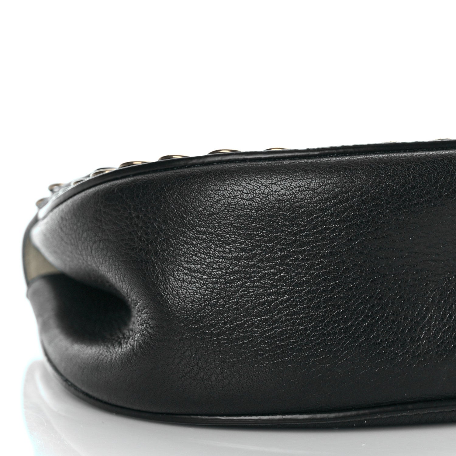 Chloe Calfskin Whipstitch Grommet Drew Shoulder Bag Black 7 of 9