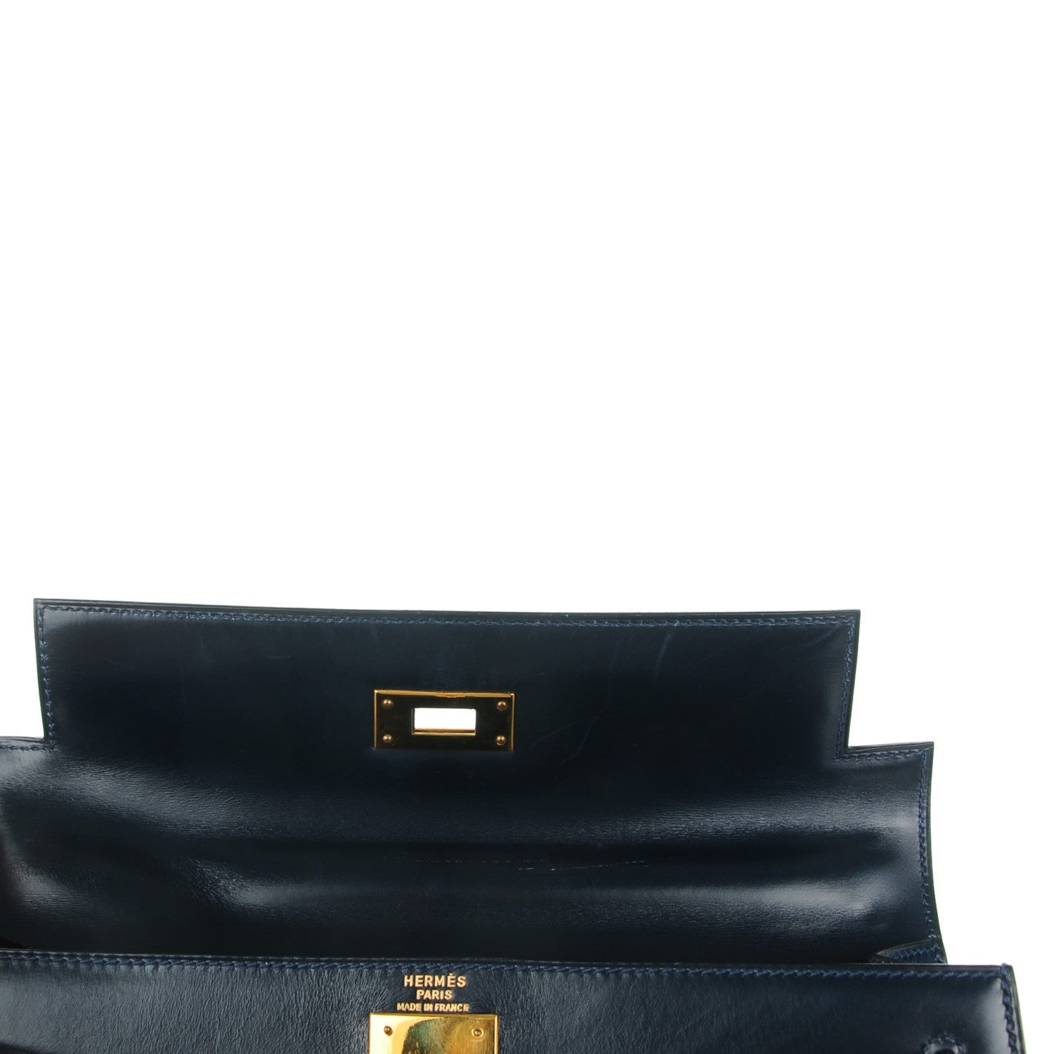 Hermes Box Kelly Sellier 28 Bleu Marine 20 of 25
