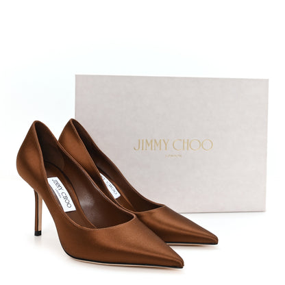 Jimmy Choo Satin Love 85 Pumps 38 Bronze 9 of 9