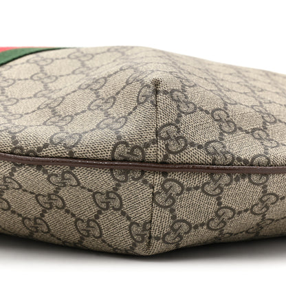 Gucci GG Supreme Monogram Web Ophidia Half Moon Hobo Brown 8 of 9