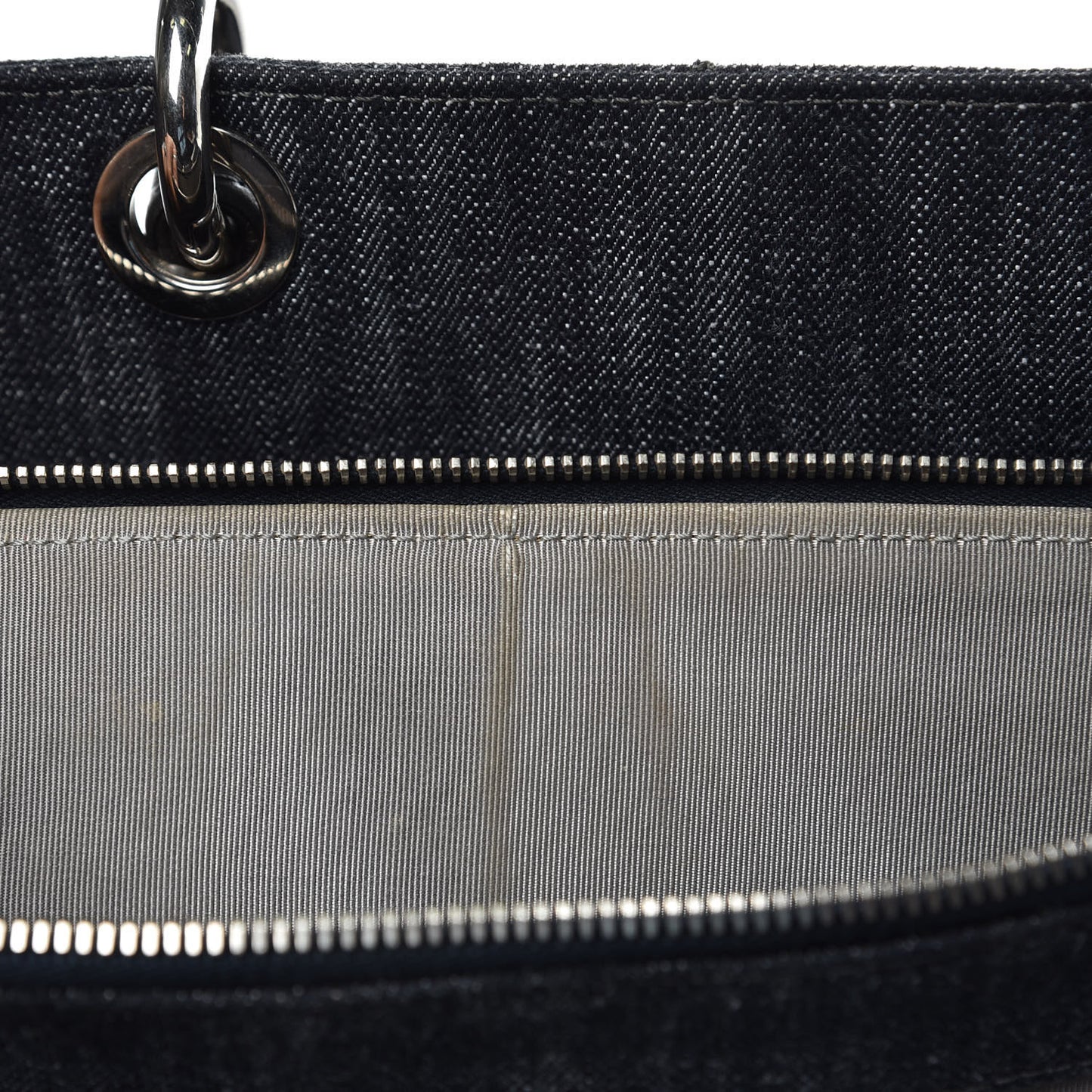 Denim Quilted Timeless Tote Dark Blue