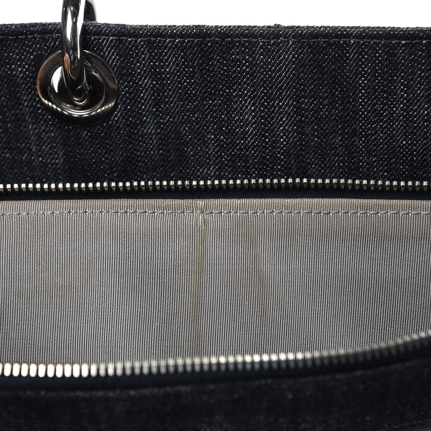 Chanel Denim Quilted Timeless Tote Dark Blue 11 of 11