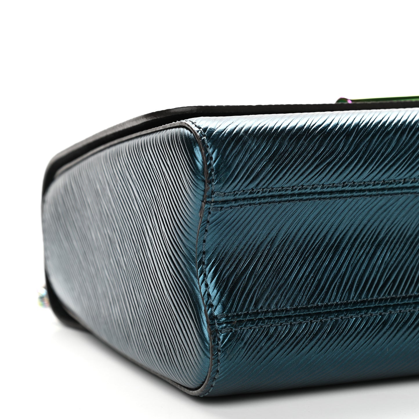 Epi Twist Scarabeo Shoulder Bag MM Blue Boreale