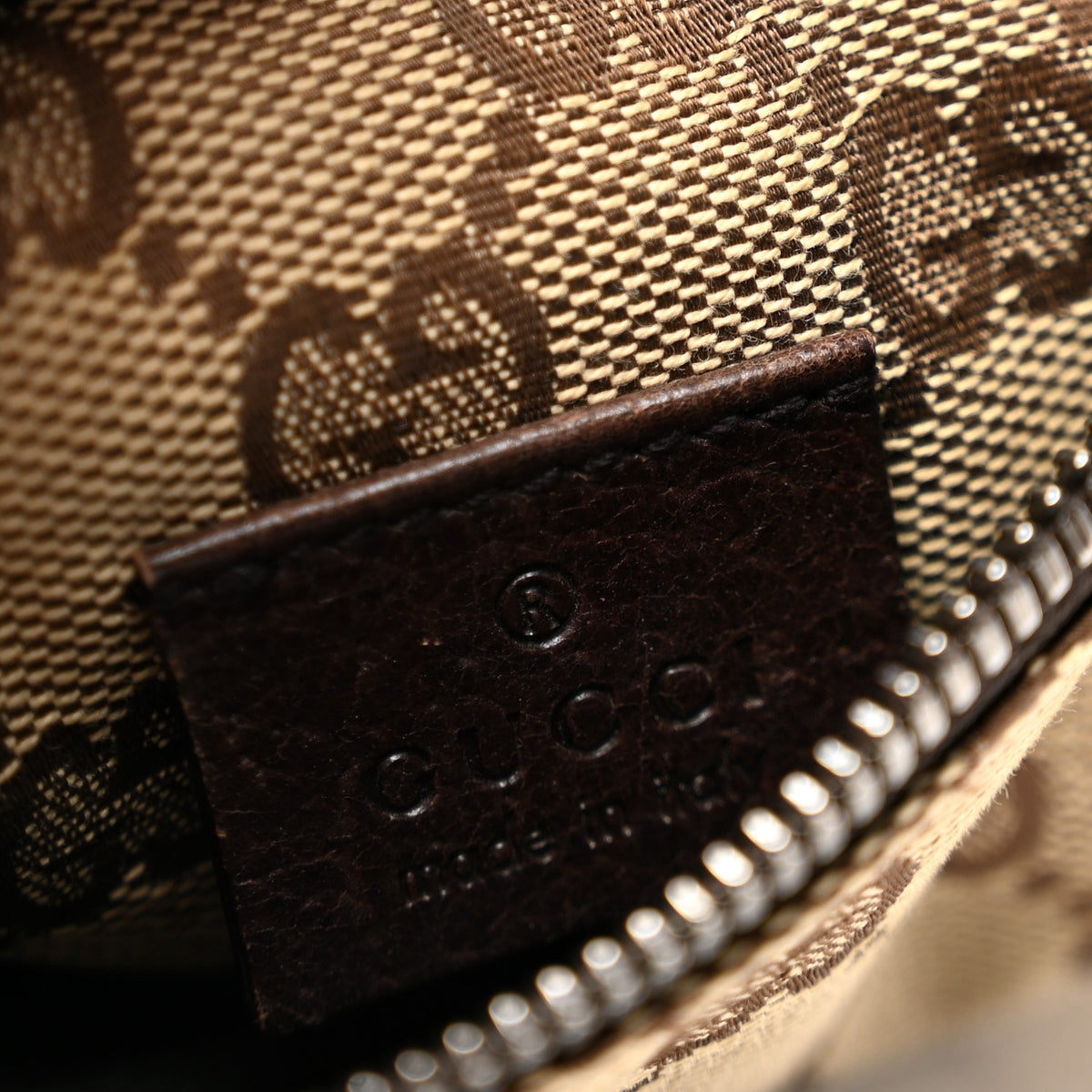 Gucci GG Monogram Double Pocket Belt Bag Dark Brown 6 of 14