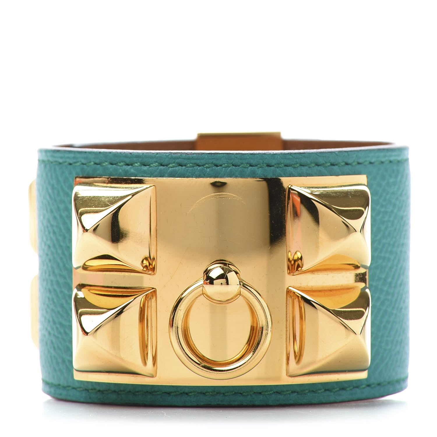 Hermes Epsom Collier de Chien CDC Bracelet S Bleu Paon 4 of 9