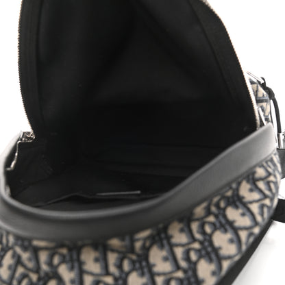 Christian Dior Oblique Calfskin Rider Backpack Beige Black 4 of 8