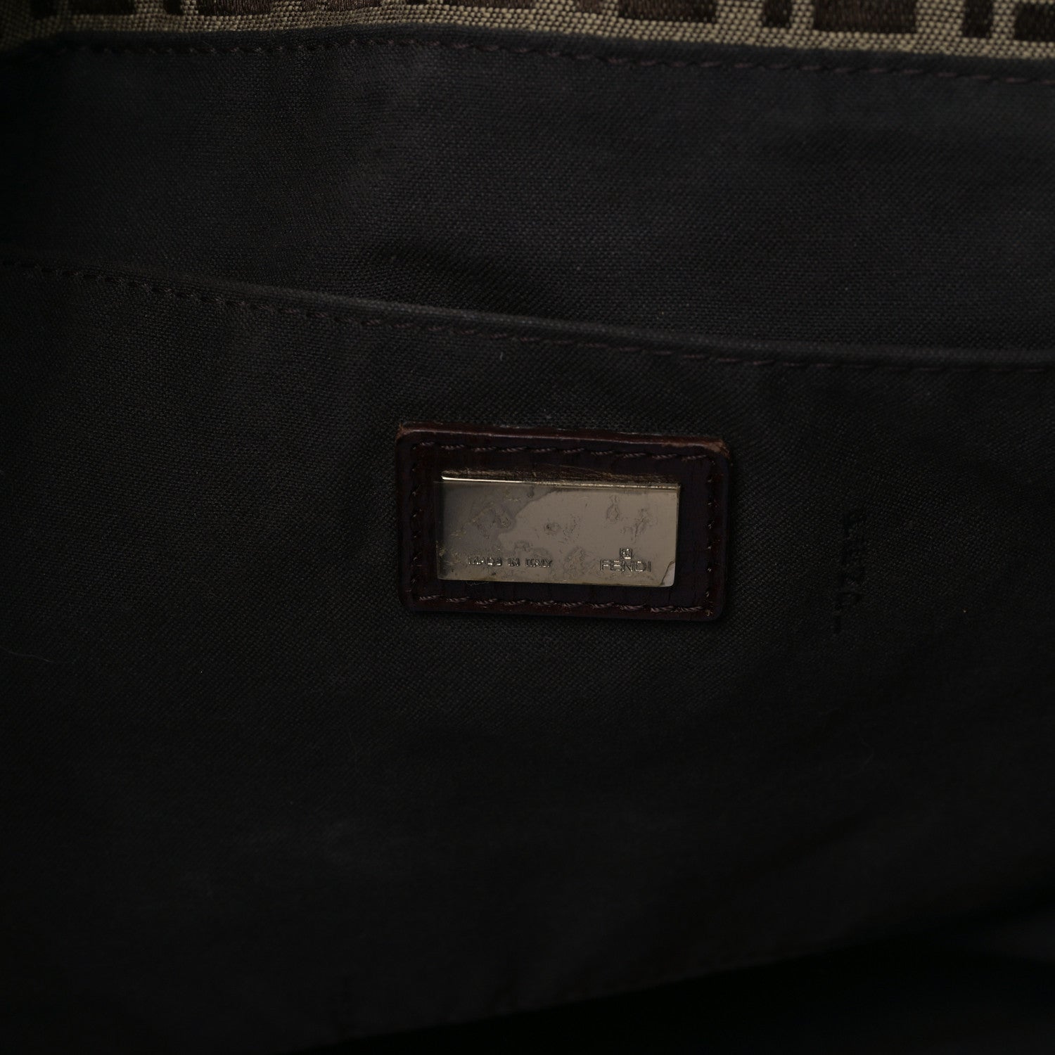 Fendi Zucchino Shopping Tote Tobacco Brown 6 of 9