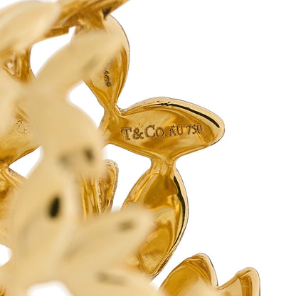 Tiffany 18K Yellow Gold Paloma Picasso Olive Leaf Wide Ring 54 6.75 4 of 4