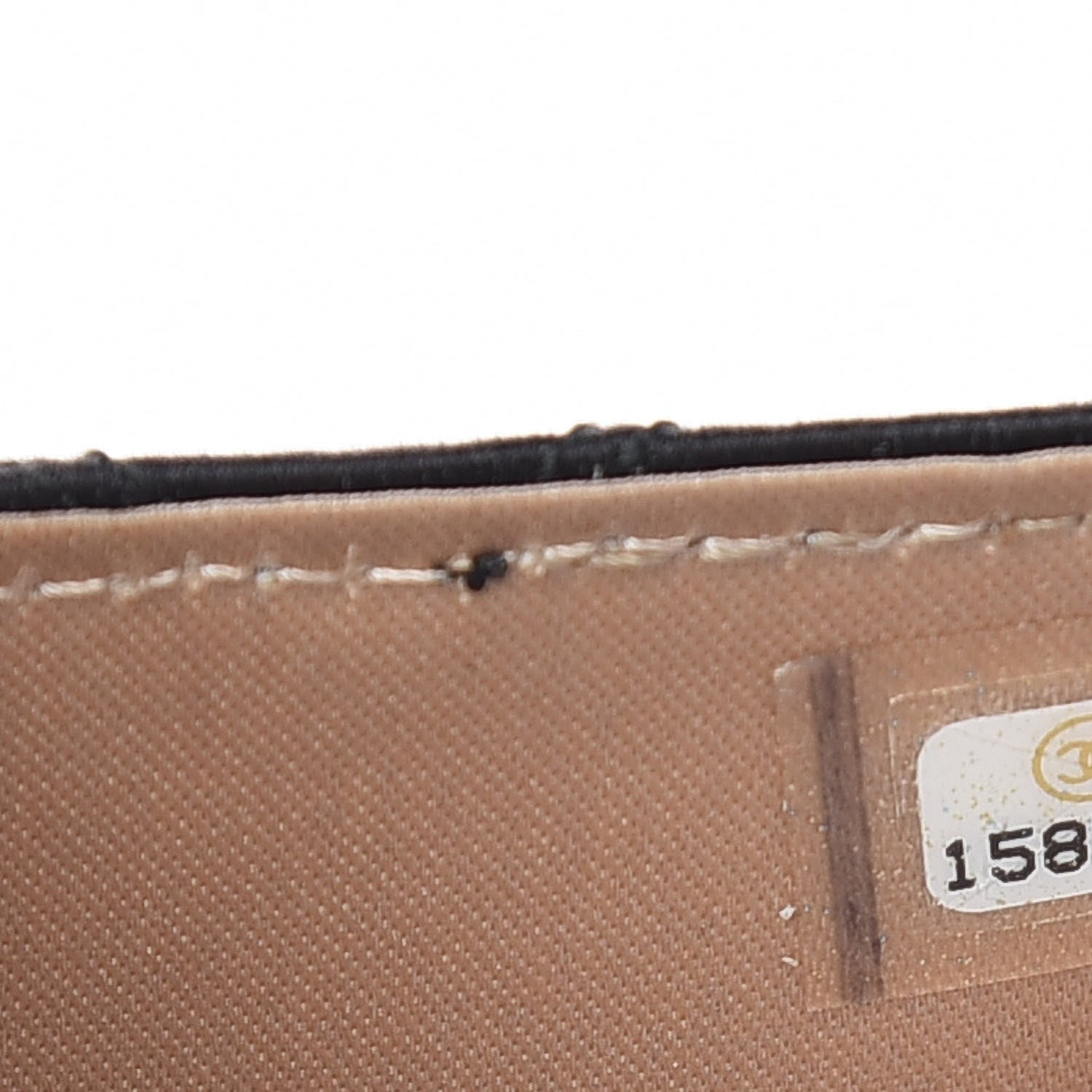 Chanel Satin Diamond Stitch Wallet On Chain WOC Black Gold 8 of 11