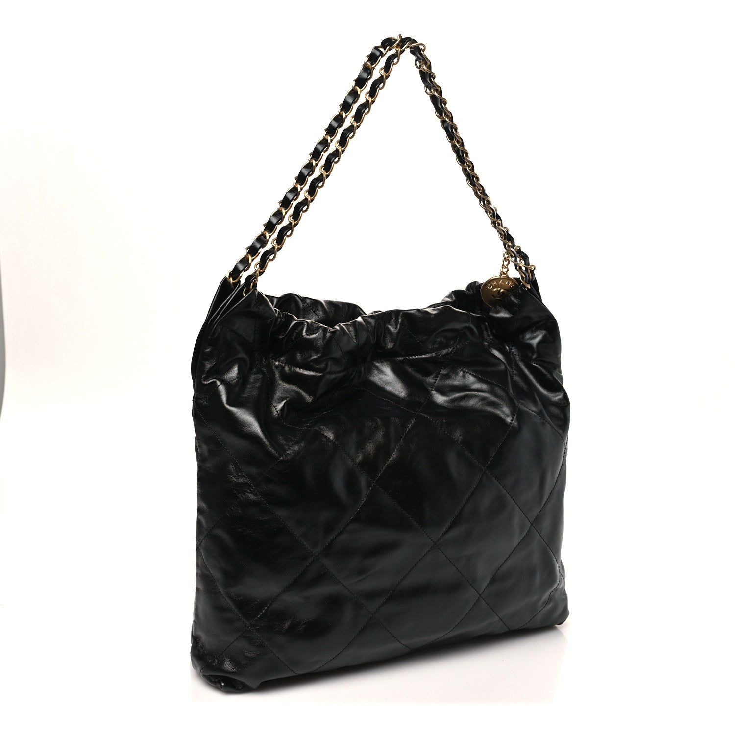 Chanel Shiny Calfskin Quilted Chanel 22 Black 4 of 12