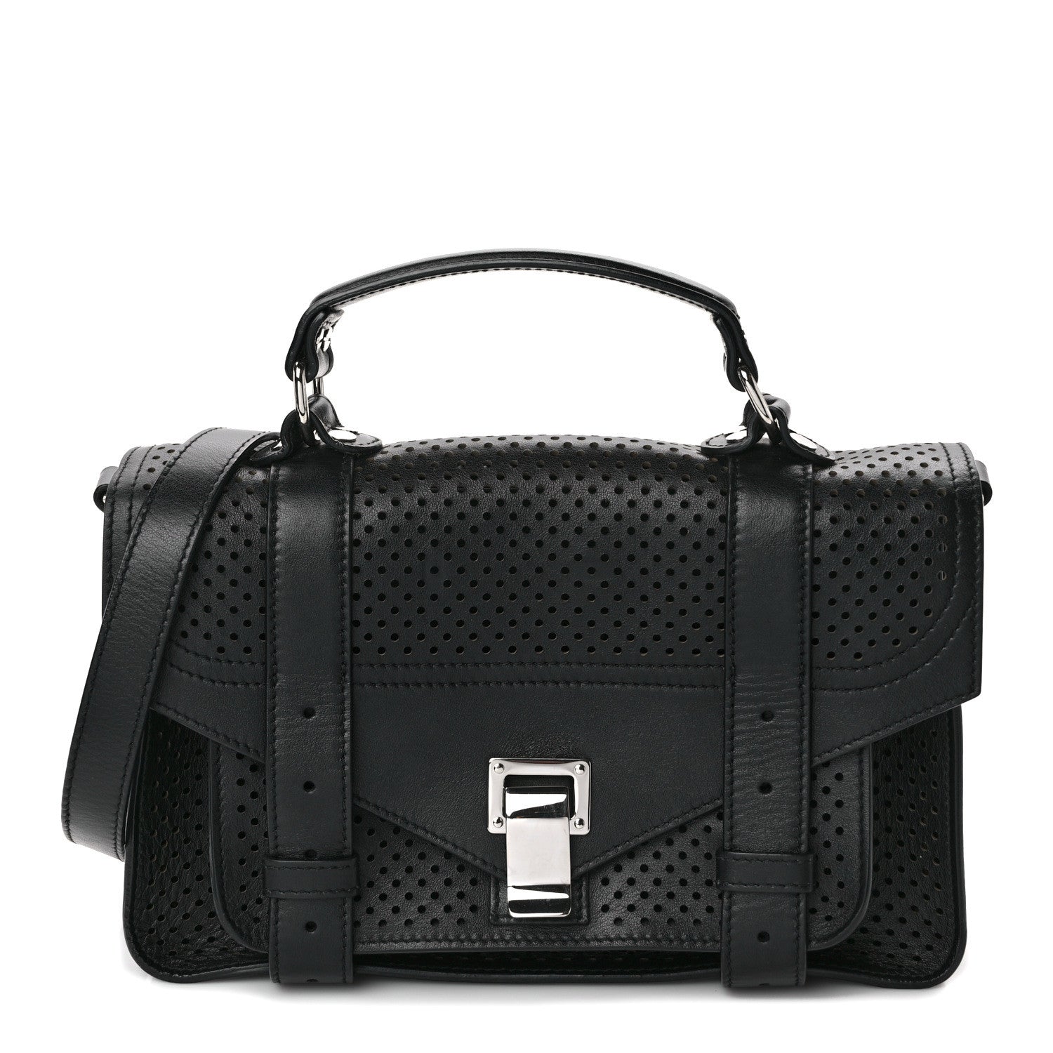 Proenza Schouler Grained Calfskin Tiny PS1 Satchel Black 1 of 11