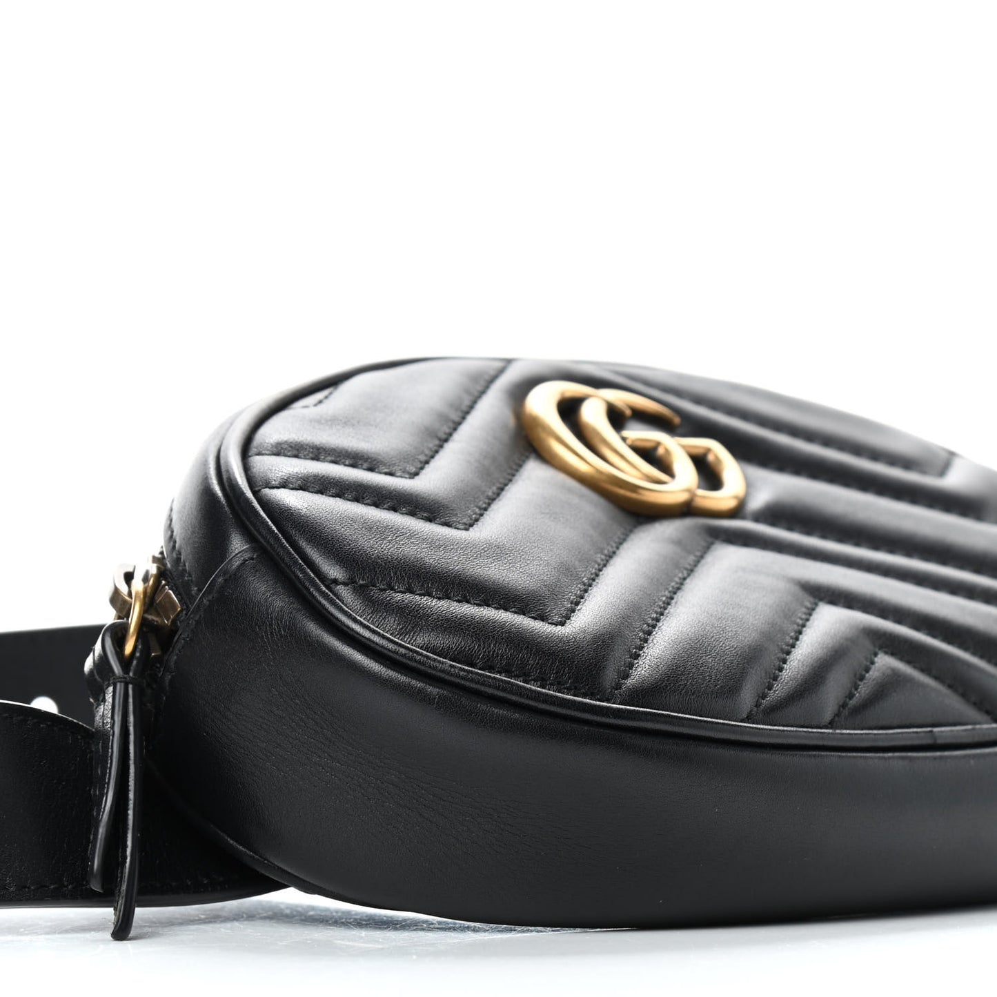 Calfskin Matelasse GG Marmont Belt Bag 75 30 Black