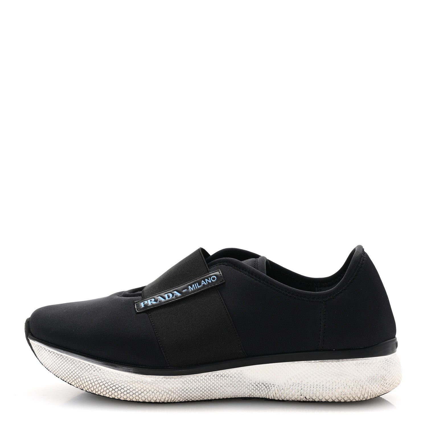 Prada Neoprene Slip On Sneakers 39 Black 1 of 9