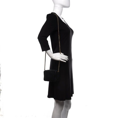 Chanel Suede Quilted Camera Case Crossbody Bag Black 2 of 16