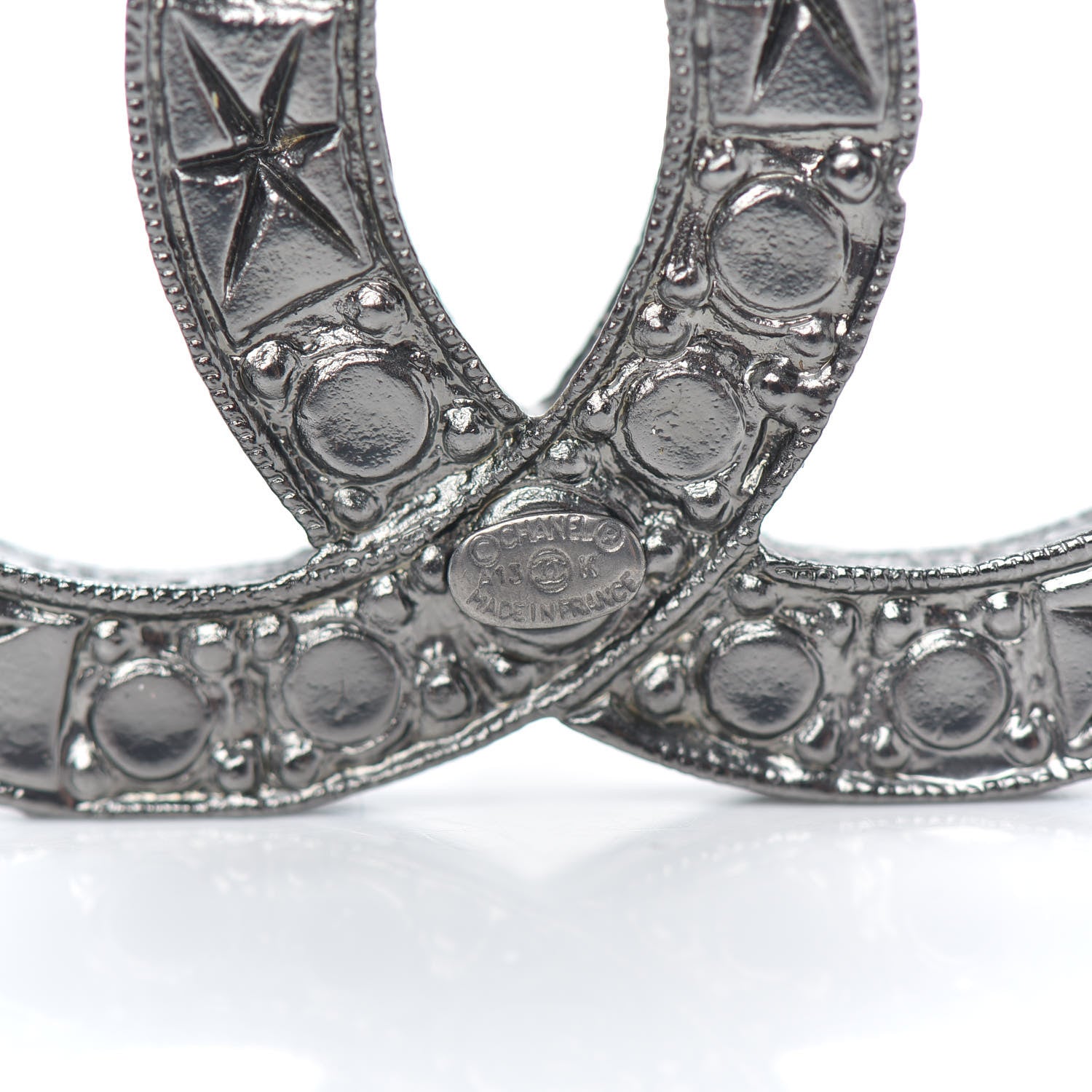 Chanel Ruthenium Crystal CC Star Brooch 4 of 5