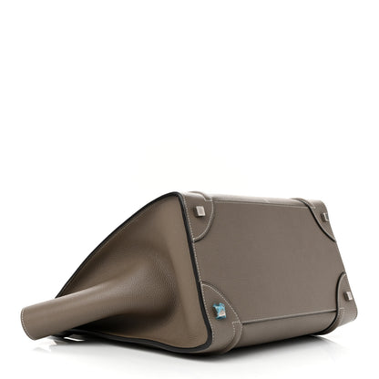 Celine Drummed Calfskin Mini Luggage Souris 4 of 11