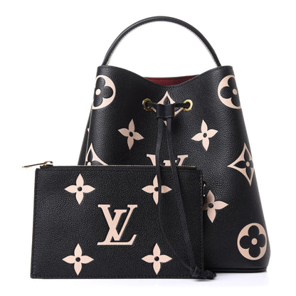 Louis Vuitton Empreinte Monogram Giant Neonoe MM Black Beige 1 of 11