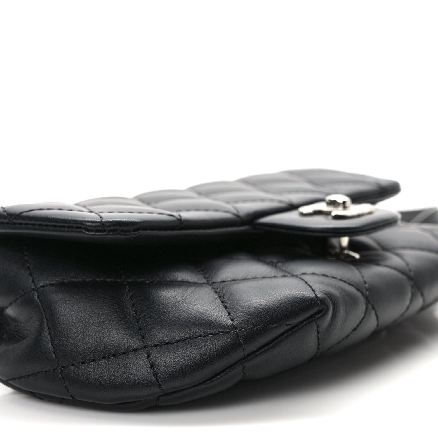 Chanel Calfskin Quilted CC Uniform Flap Belt Bag Black 10 of 12