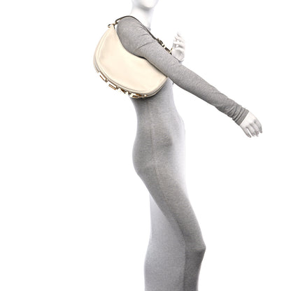 Fendi Vitello Grace Matte Small Fendigraphy Hobo Bag White Ice 2 of 9