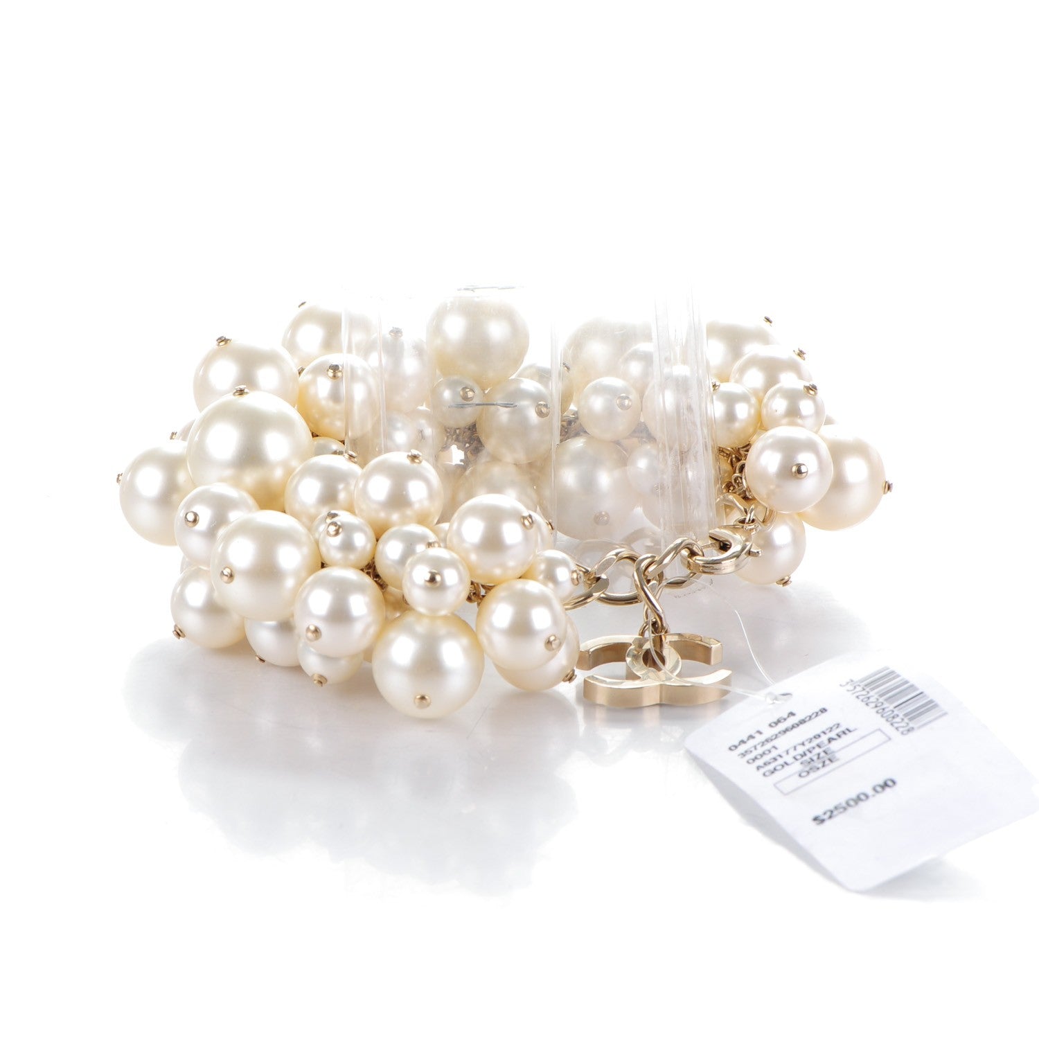 Chanel Pearl CC Multi Strand Bracelet Gold 3 of 5