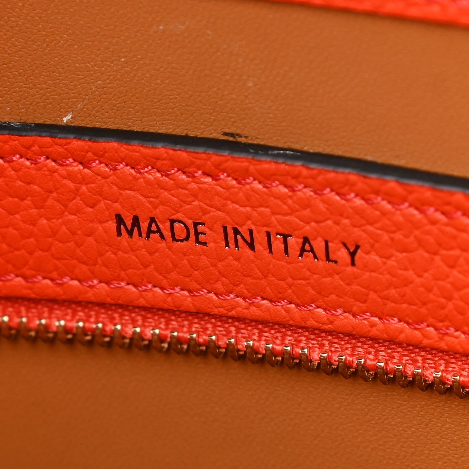 MCM Calfskin Medium Milano Tote Tangerine Tango Winter Mos 7 of 10