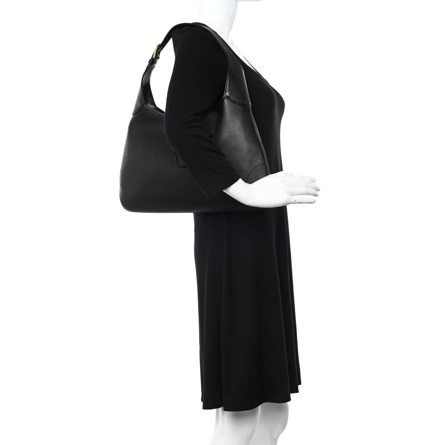 Goatskin Medium Aphrodite Shoulder Bag Black