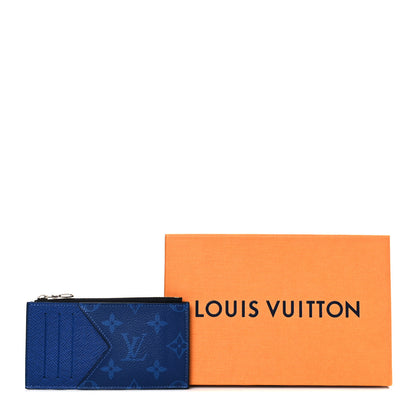 Louis Vuitton Monogram Taiga Coin Card Holder Cobalt 10 of 10