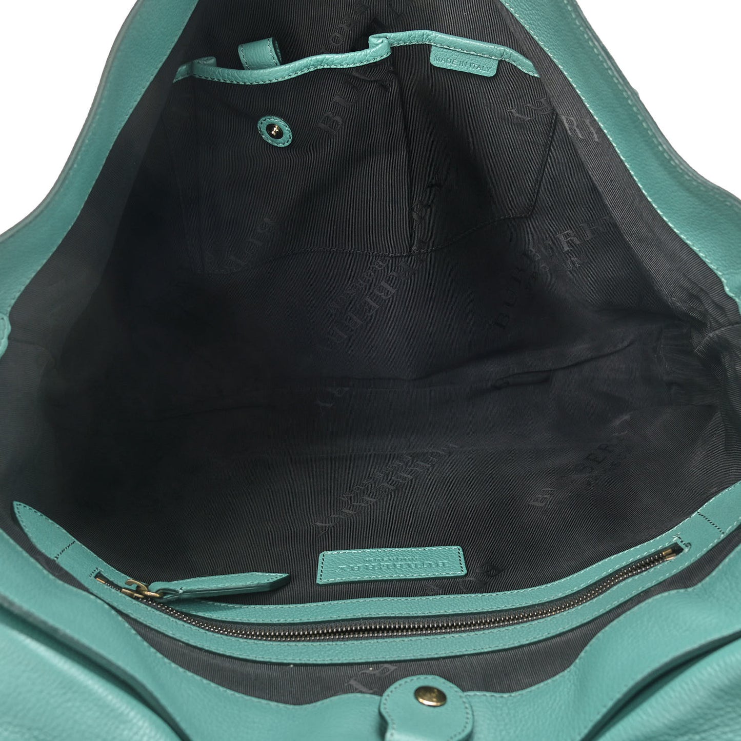 Grainy Calfskin Messenger Green