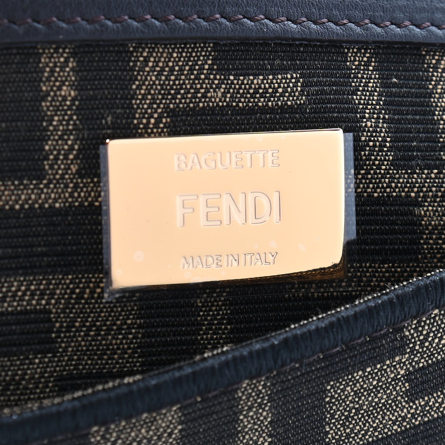 Fabric Jacquard FF 1974 Medium Baguette Tobacco Moro Black