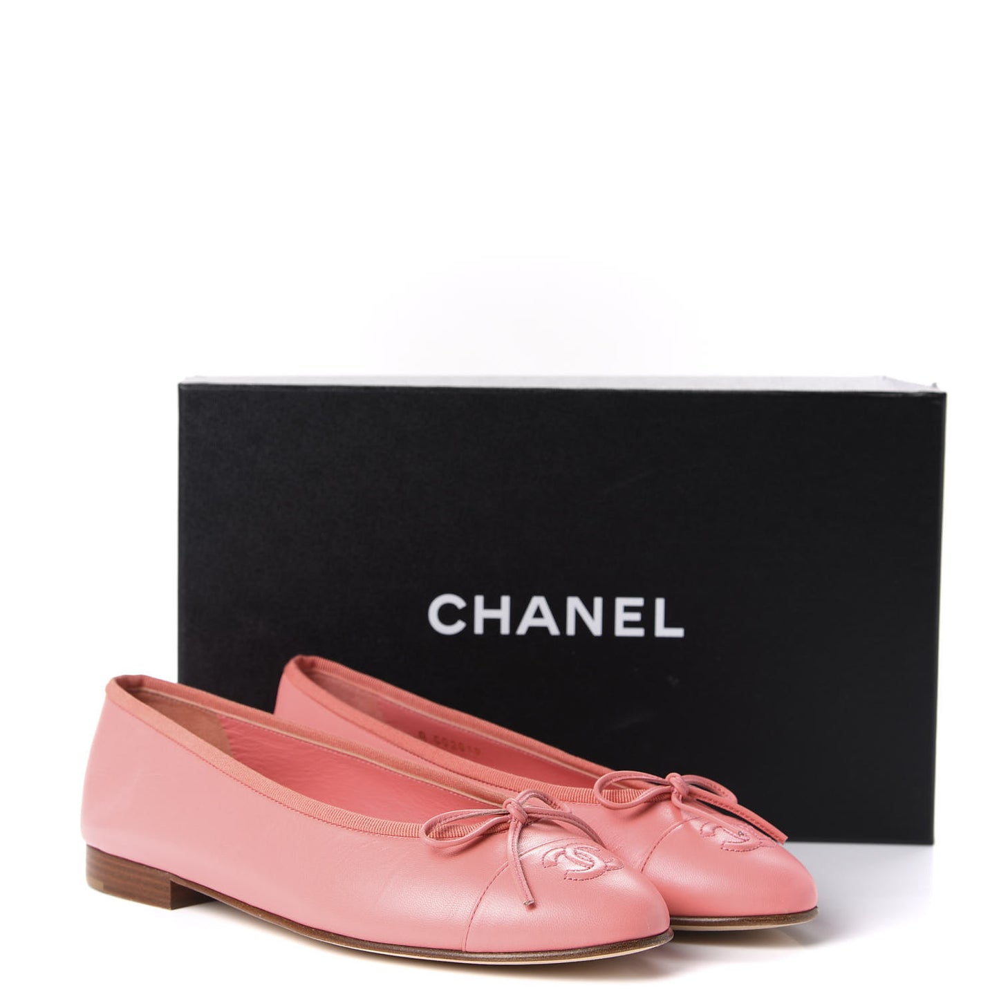 Lambskin Cap Toe CC Ballerina Flats 37.5 Pink