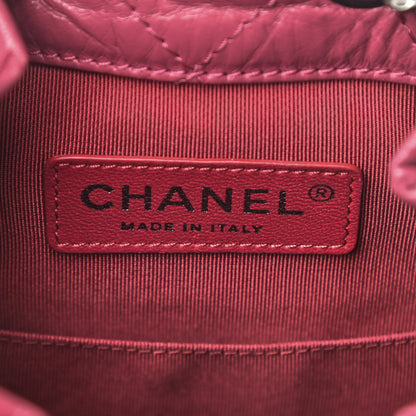 Chanel Aged Calfskin Quilted Small Gabrielle Backpack Dark Pink 7 of 10