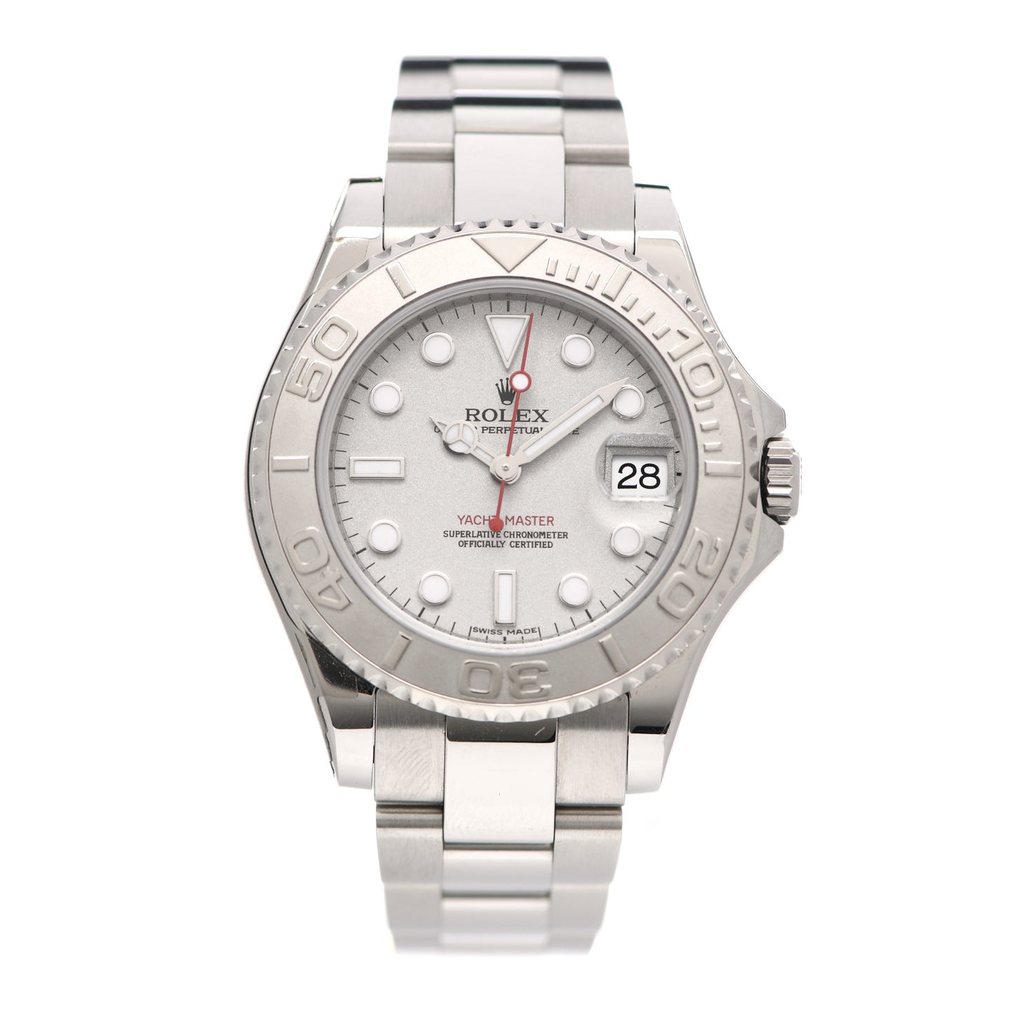 Stainless Steel Platinum 35mm Yacht-Master Watch Silver 168622