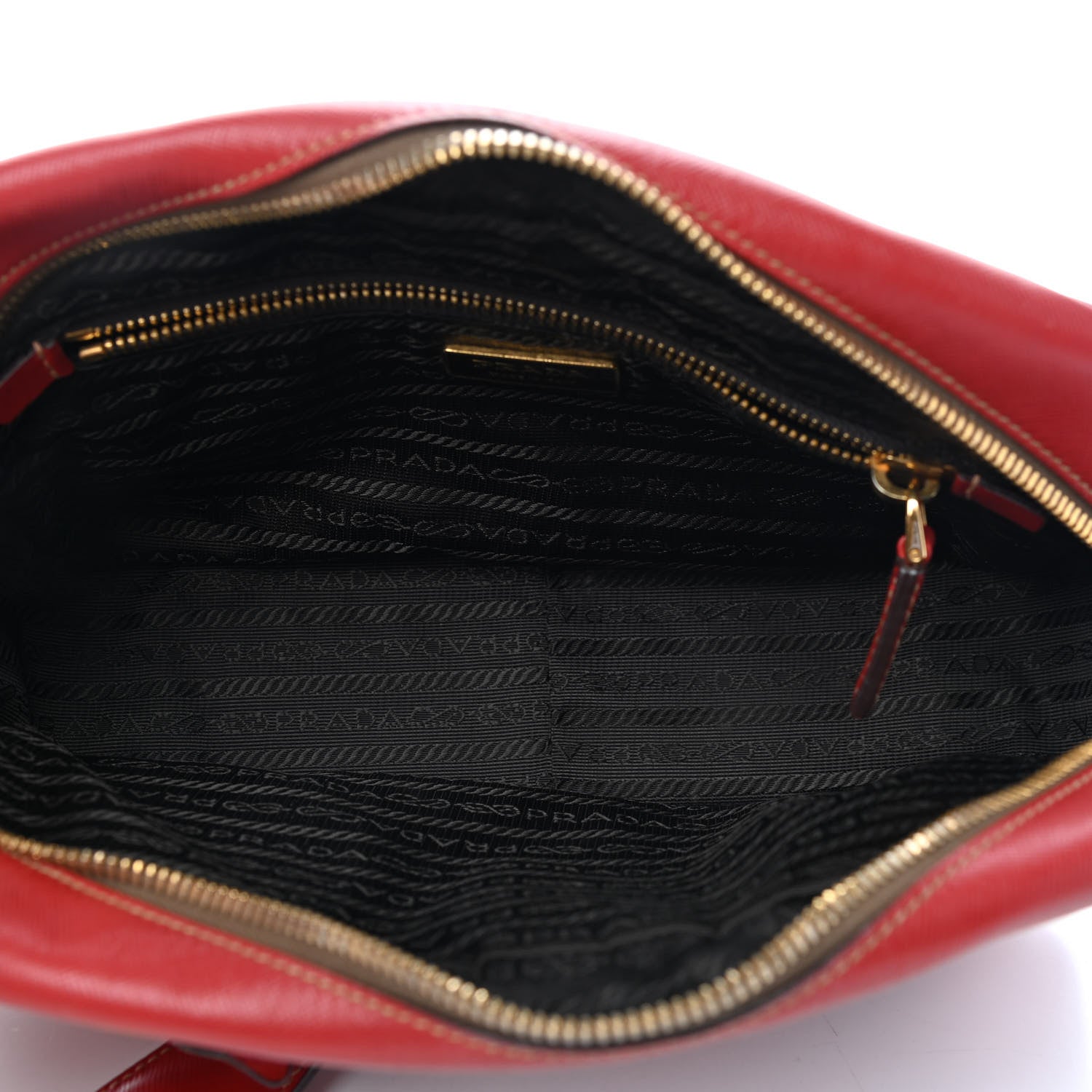 Prada Saffiano Lux Bowler Fuoco 5 of 11