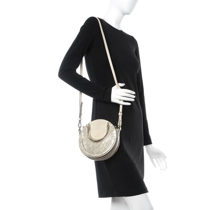 Chloe Metallic Calfskin Suede Small Pixie Bag Gold 3 of 9