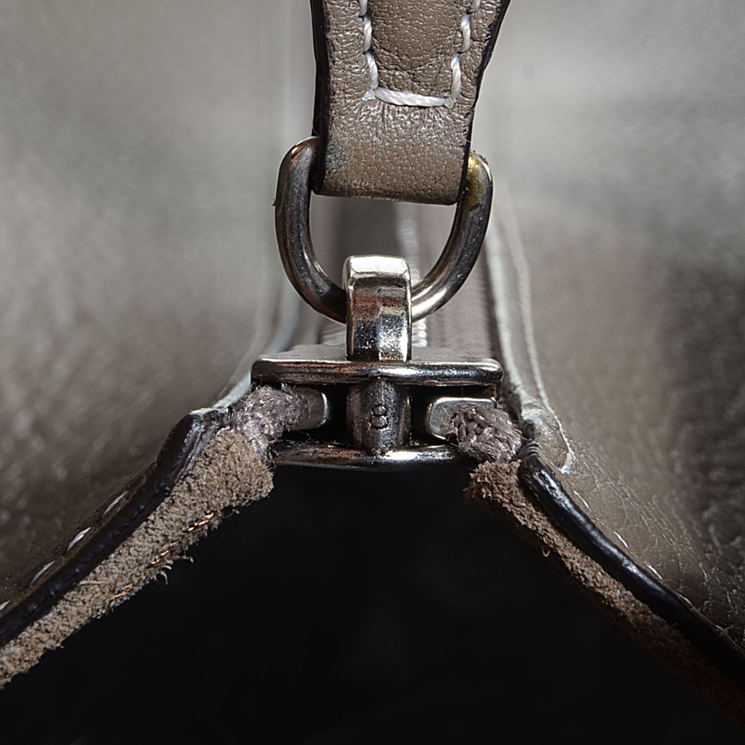 Celine Drummed Calfskin Mini Luggage Souris 8 of 8