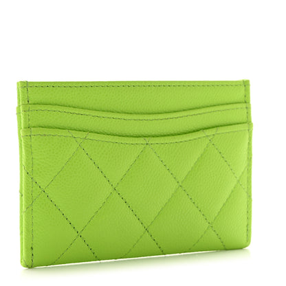Chanel Caviar Quilted Card Holder Green 3 of 8