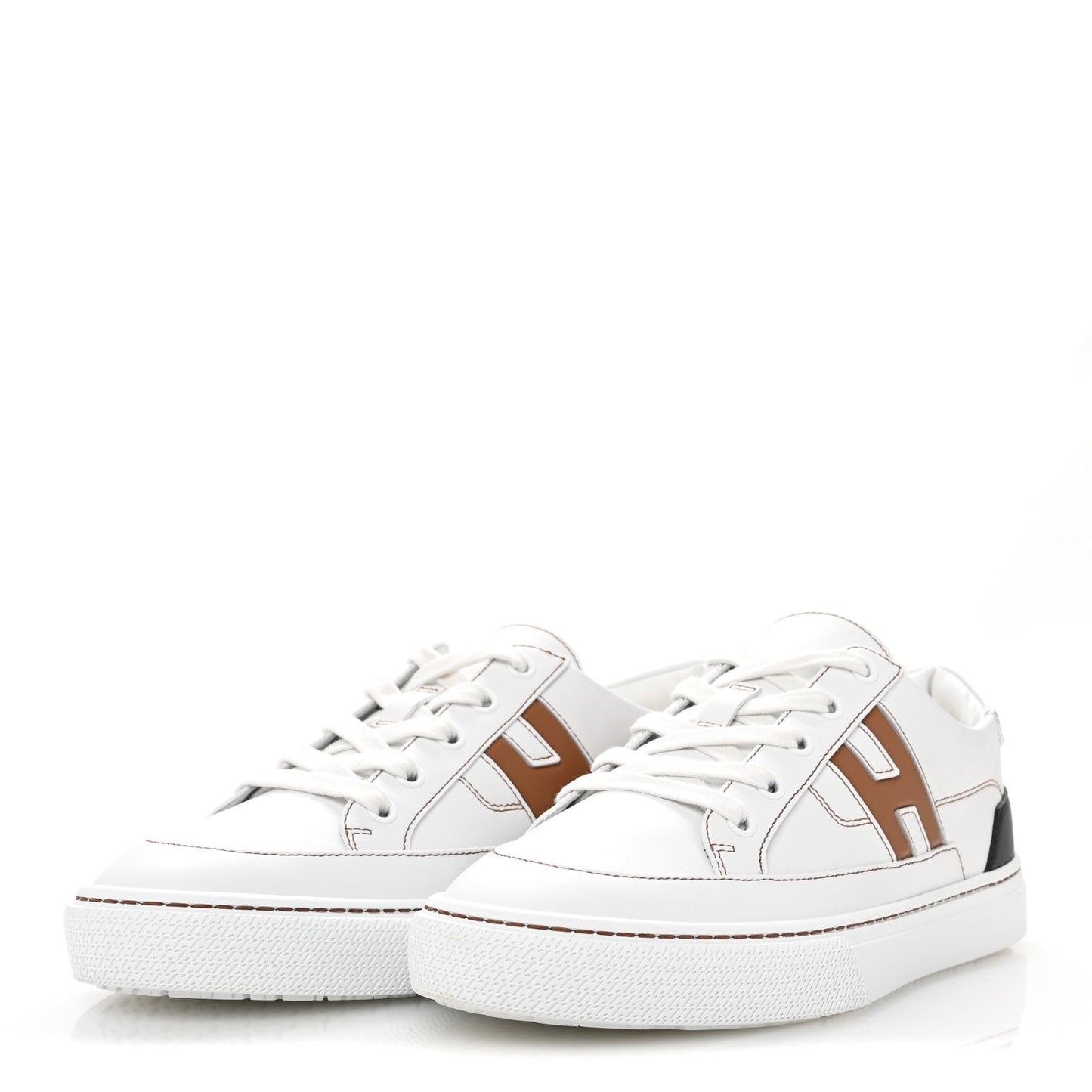 Calfskin Mens Deep Sneakers 39.5 White Naturel