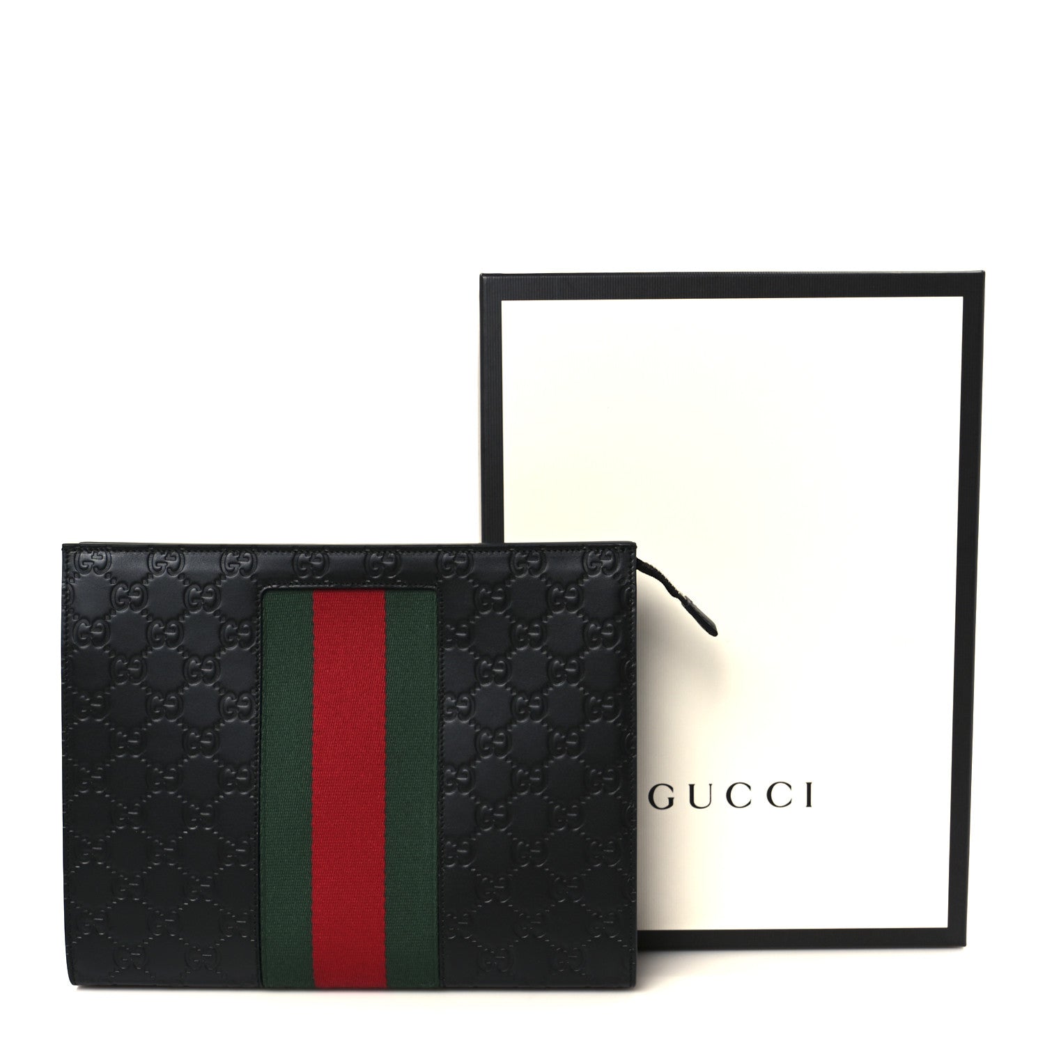 Gucci Guccissima Signature Web New Web Cosmetic Case Black 11 of 11