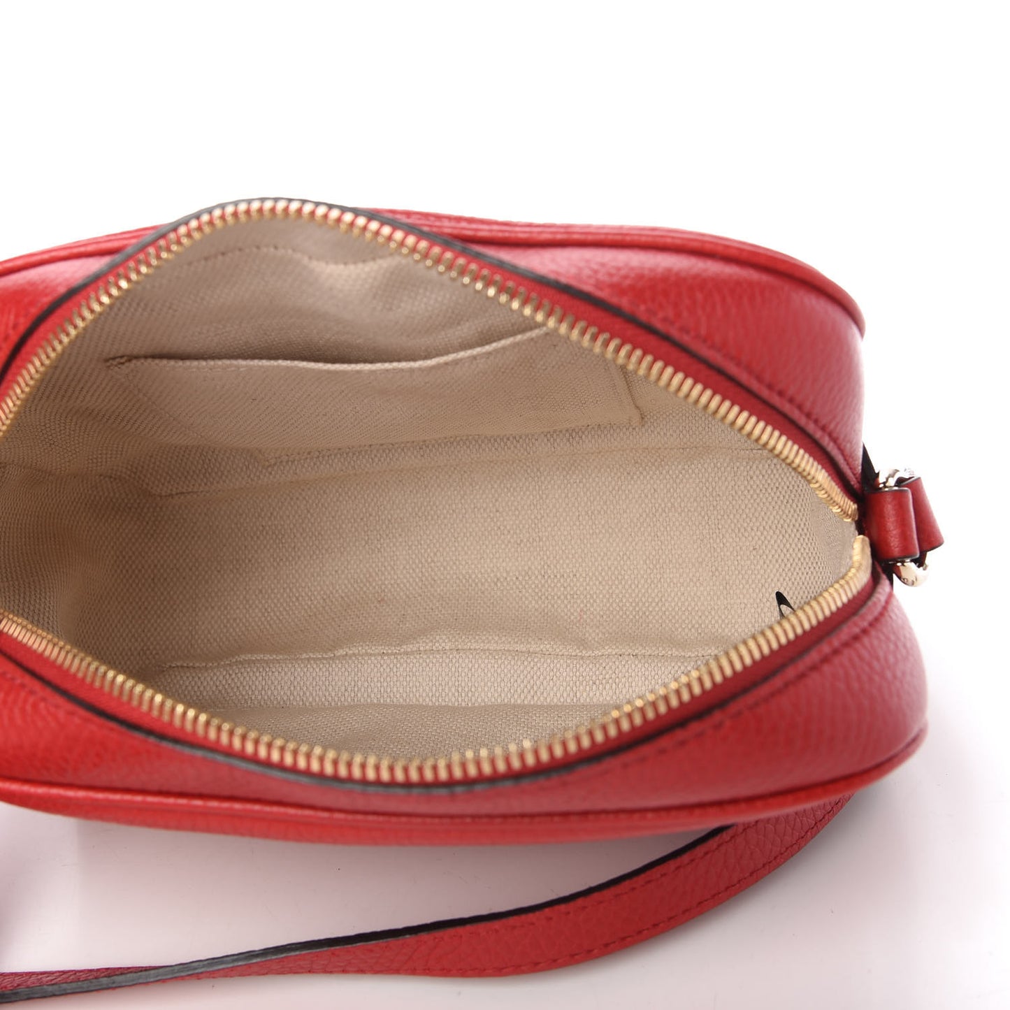 Pebbled Calfskin Small Soho Disco Bag Tabasco Red