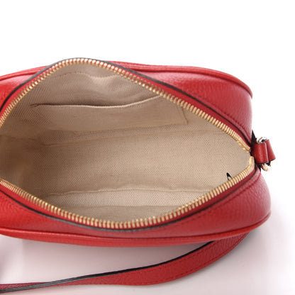 Gucci Pebbled Calfskin Small Soho Disco Bag Tabasco Red 5 of 10