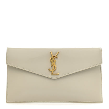 Saint Laurent Smooth Shiny Calfskin Uptown Pouch Blanc Vintage 1 of 9