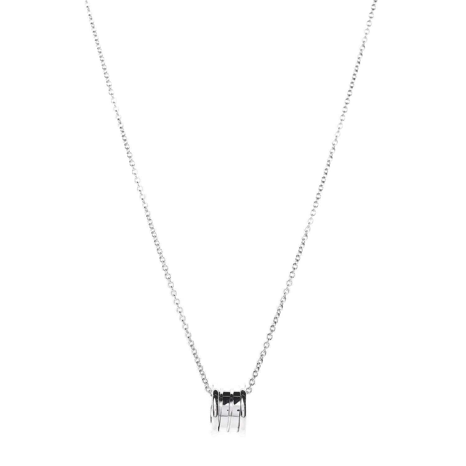 Bulgari 18K White Gold B.Zero1 Pendant Necklace 1 of 7