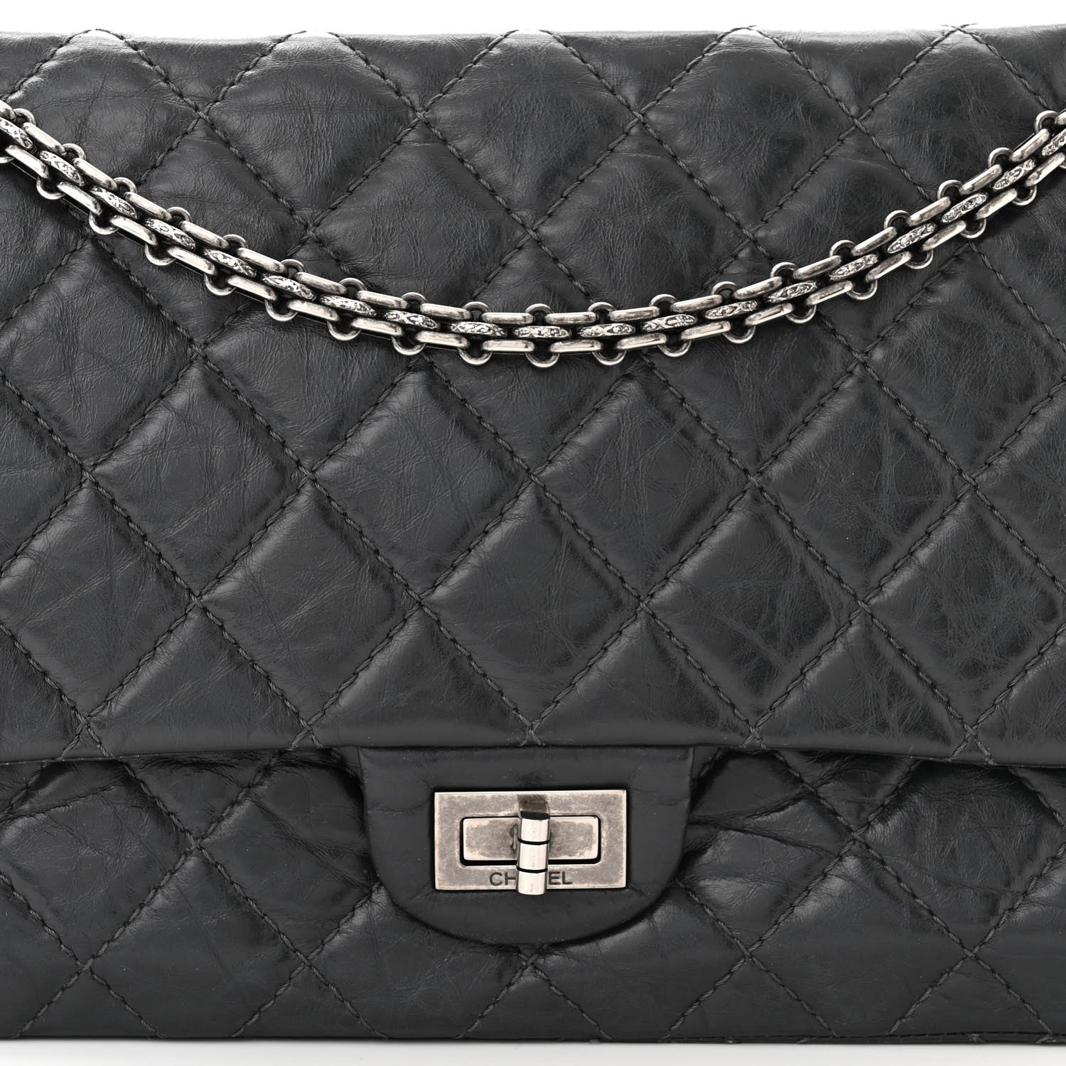 Chanel Aged Calfskin Quilted 2.55 Reissue 226 Flap Grey 8 of 11