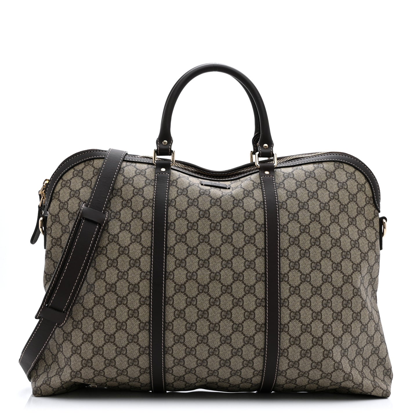 GG Plus Monogram Travel Bag Dark Brown