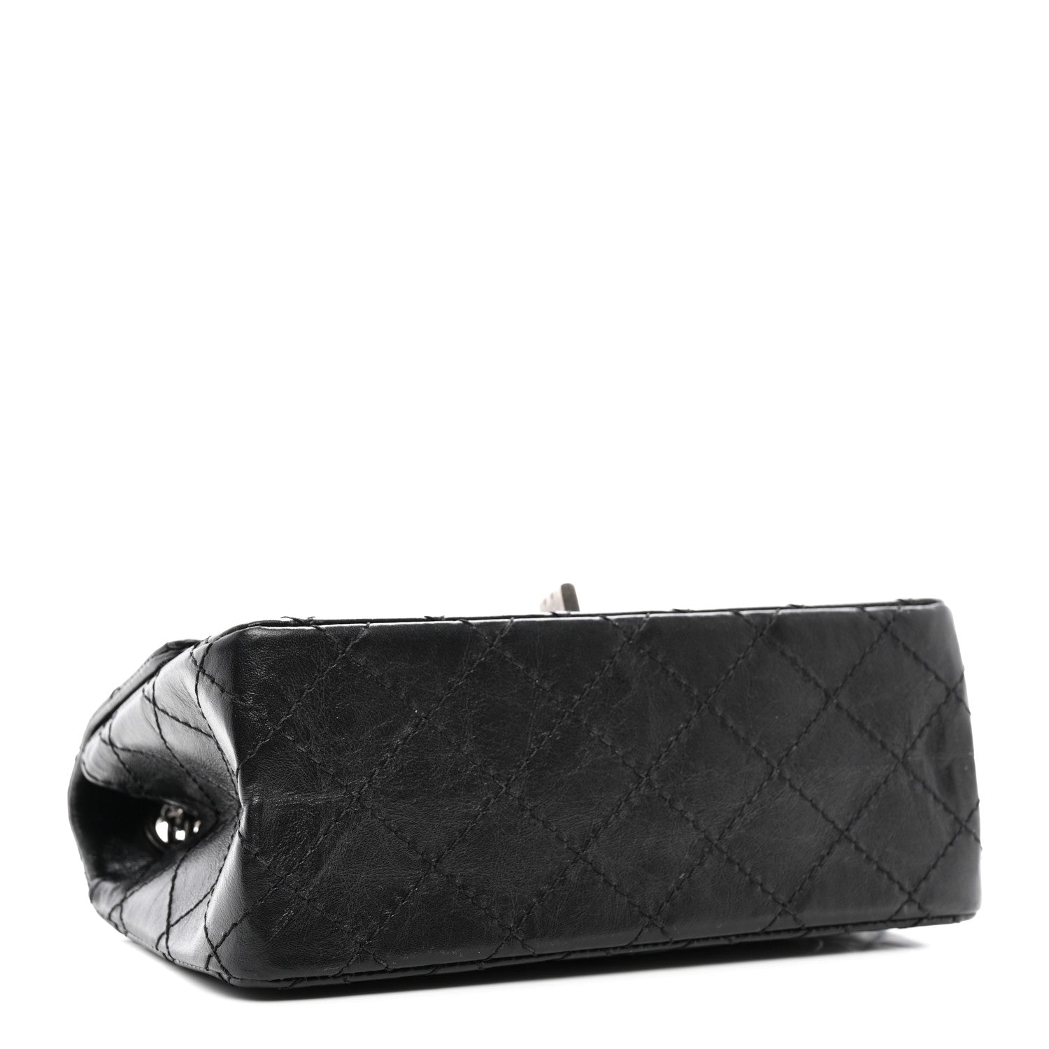 Chanel Aged Calfskin Quilted 2.55 Reissue Mini Flap Black 4 of 12