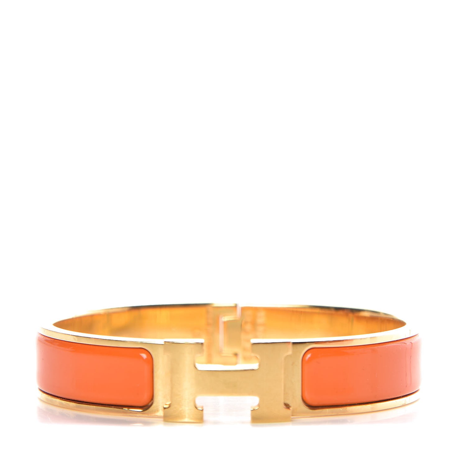 Enamel Narrow Clic Clac H Bracelet PM Orange